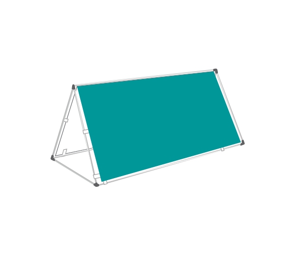 A Frame banners is a great little tool to promote your brand on the ground, works just great at any event or on a golf course indoors and outdoors. Due to its rigid frame, this banner also works on hard surfaces. The A-Frame has two sides, which are made from either fabric full colour or PVC prints and are supplied with a sturdy unit and carry bag.