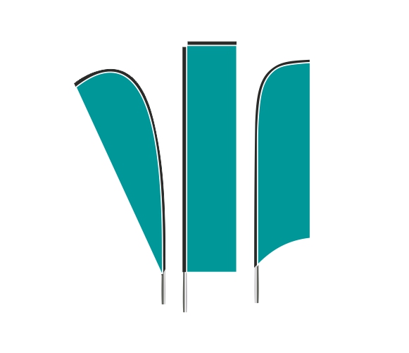 Sharkfin Telescopic and Bow Banners